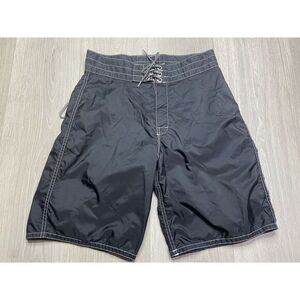Birdwell‎ Beach Britches Board Shorts Men 28 Black California Republic Surf Swim